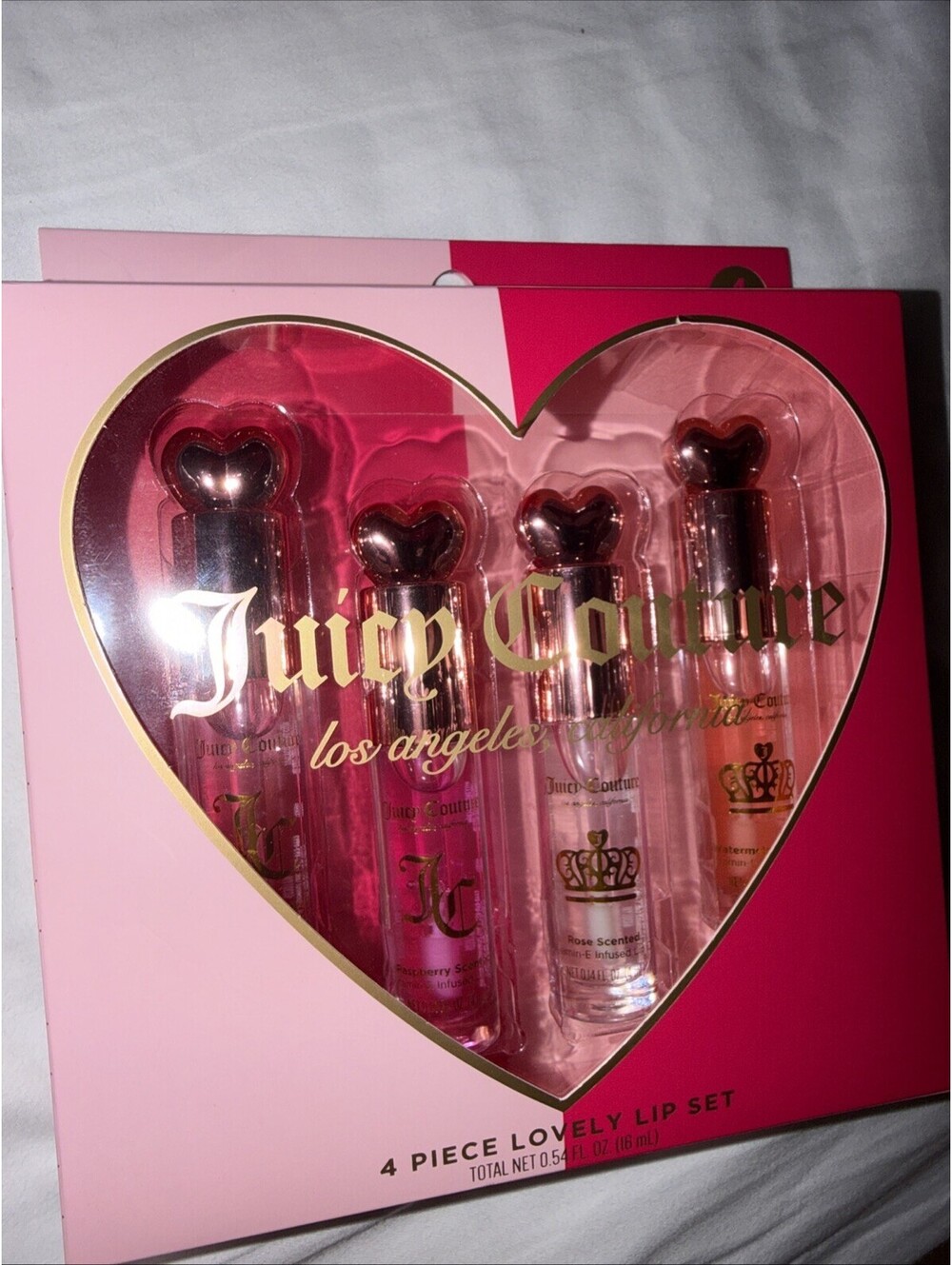 Juicy Couture 4 Piece Assorted Liquid Lip Gloss Set 0.5 fl oz
